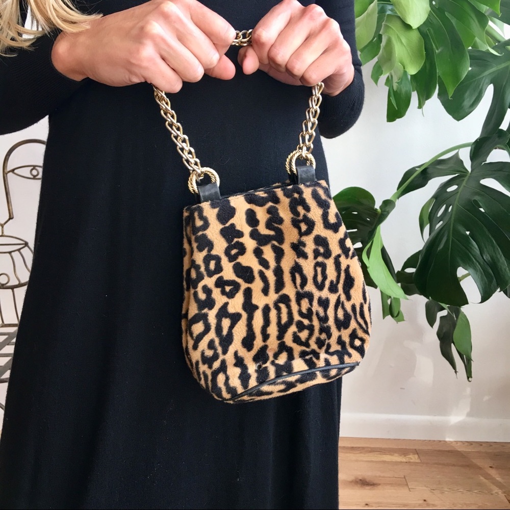 Mini vintage leopard bag